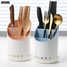 DFMEI 家用塑料廚房餐具創意瀝水筷子架勺子置物收納架, 1個, 綠色:如圖