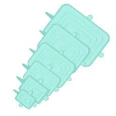 6개입 유용한 재사용 가능 신선도 유지 커버 미끄럼 주방용품 그릇 뚜껑 스트레치 실리콘, 02 Green1