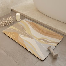 루미홈 올세탁 빨아쓰는 스퀘어 규조토발매트, 데저트오렌지, 1개