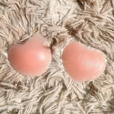 JinG 隱形胸貼 乳頭貼 防凸點, 1個, (現)矽膠-愛心(7CM)(一對2片)