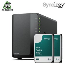 시놀로지 나스 DS225+2bay [12TB]HAT3300-6TBX2EA 기업용 NAS 합본