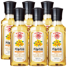 사조 해표 카놀라유 / 식용유 유지류 오일 기름, 6개, 250ml