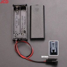 2슬롯 배터리 보관 케이스 AAA 홀더 박스 스위치 및 커버 포함 PH2.0 XH2.54 DC5.5X2.1 USB2.0 듀폰 터미널, 05 usb 2.0