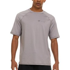 챔피온 남성용 반소매 UPF 50+ 래쉬가드 라이트그레이