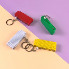 50cm자 폴딩 열쇠 고리 1P 접이식 계단식 다양한 측정 길이 키링 직각자 휴대용 색상 늘어나는 간편한, A_레드, 1개