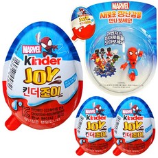 킨더조이 보이 T1 마블 어벤져스 랜덤 장난감 초콜릿 20g 킨더초콜릿, 3개