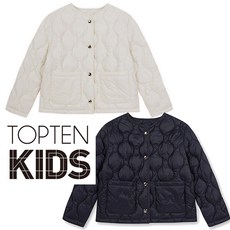 탑텐키즈 여아 간절기 경량 가볍고 세탁이 쉬워 손이 자주가는 간절기 데일리 패딩 점퍼