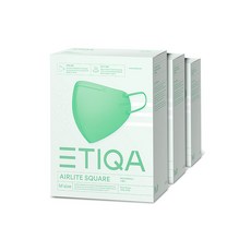 에티카 에어라이트 스퀘어 중형 컬러 마스크, 30매, 네온그린