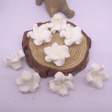 30 개/몫 18mm 하와이 폴리머 클레이 Plumeria rubra 귀걸이 헤어 쥬얼리에 대한 다섯 꽃잎 액세서리 Diy, 04 White