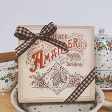 스페인 초콜릿아마틀러 70 다크 18g 초콜릿 12팩 미니 카카오, D. 크리스마스 리본이 달린 4피스 싱글 오리