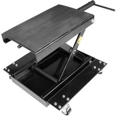 스타크 미국 오토바이 잭 센터 가위 리프트 바닥 더트 바이크용 휠 카트 1100파운드 용량 돌리 테이블 스탠드, 스타크 USA 모터사이클 잭 센터 가위 리프트 플로어