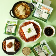 농협 안동생명콩 국산콩 두부 찌개용+부침용, 4개, 210g