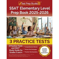 (英文圖書)SSAT Elementary Level Prep Book 2025-2026: 3 Practice Tests and SSAT Study Guide... 平裝版, Test Prep Books, 英文