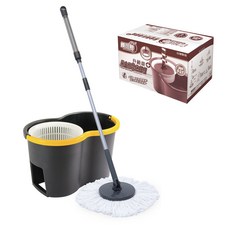 舞水痕黑金剛旋轉拖把組-手壓式 台灣製 可超取, 1個