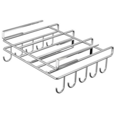 싱크대 도마 거치대 스텐 행주걸이 선반용 주방 도마 걸이 건조대 용품 수납 걸이식 식칼 하단, 실버 1단 후크형