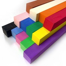 사각EVA(1cm) 1개에바막대칼라막대막대사각막대사각칼라막대폼EVA, 흰색