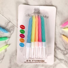 螺旋生日蠟燭, 1個, 彩色10入