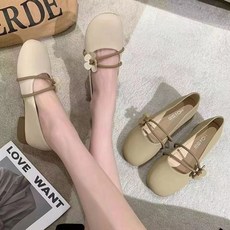 Cwadun 여성 복고풍 심플 다용도 메리 제인 신발