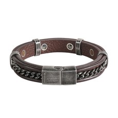 &MORE愛迪莫 Urban 皮革健康鍺手環 (潮流款), 1個, 古銅咖