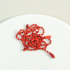 컬러 군번줄 볼체인, 200개, 빨강