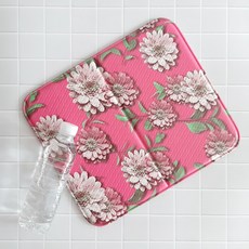 양면 3D 꽃방석 매트 국산 접이식 캠핑 사우나 방석, 핑크