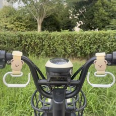 하중 지지력의 전기 자동차 후크 전면 장착형 조절 핸들바 배달 헬멧 물품용, 1개, 22. 베이지색 작은 불곰 한쌍 [22cm 유니버설 모