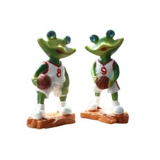 미즈누아 농구 개구리 2개 귀여운미니어쳐 거실장장식소품 장식모형소품 인테리어장식소품