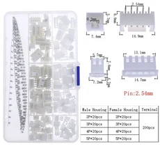 핀1.25mm PH2.0mm XH2.54mm MX3.0mm VH3.96mm 피치 터미널 남성 여성 sm 커넥터 모듬 키트 박스, 03 Xh2.54 x 360PCs, 1개