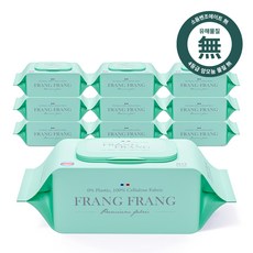 프랑프랑 플라스틱0% 화이트 비데 물티슈 60gsm(무향), 80매입, 20개