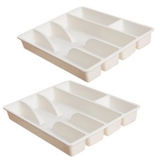 오르세홈 수저 정리함 주방서랍정리 조리도구 커트러리 정리 트레이, 2개, 화이트