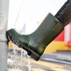 高筒防水防滑工作雨鞋 - 男款釣魚/廚房/洗車膠鞋
