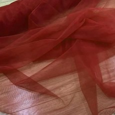 패브릭원단 오렌지 옐로우 소프트 Tulle 패브릭 웨딩 장식 커튼 천 메쉬 레이아웃 의자 뒤로 Drap, Orange Red, 1개