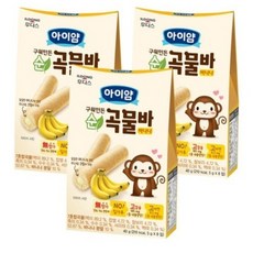 일동후디스 아이얌 구워만든 미니 순곡물바, 바나나맛, 40g, 3개