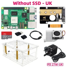 라즈베리 파이 5 PCIe to M.2 NVME SSD 키트 4 8 16GB RAM 액티브 쿨러 케이스 PD 27W 전원 공급 장치 T, 01 번들 8, 01 China Mainland, 01 16GB RAM