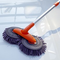 세차밀대 걸레 브러쉬 용품 C50 듀얼헤드 셔닐재질 전체무게 350g, 1개