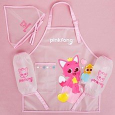 901M 어린이앞치마 토시 두건 3종 하트 유아앞치마세트 토시세트