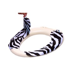 ENJOY101 水洗式矽膠布止滑馬桶坐墊貼 保潔保暖, 1個, 不沾手提環-小斑馬