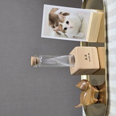 샤이니폴 고양이 수염 털뭉치 보관함 원목 각인서비스, 1개