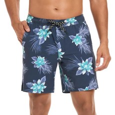 Hurley 수영 반바지 (2023 디자인) 다크 블루 플로럴. XXL