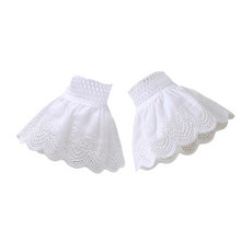 레이스 러플 슬리브 걸스 중공 손목 커프스 여성 스웨터 스커트 장식 여성 실 손목 커프스 용품