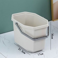 Reunion 家用塑料旋轉擰水拖地桶, 灰色, 不帶擰乾器, 1個