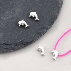 비즈톡 [SVP-07-01]순은펜던트 실버925 미니돌고래통과형 8x6mm (내경1.5mm) 가로홀 고래펜던트
