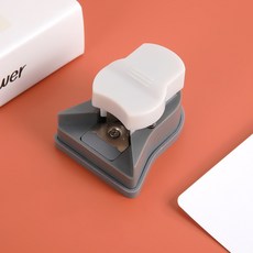 종이생각 모서리 코팅지 문서 코너라운드 안전 커터기, 모던그레이