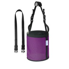 헬레이크 말 사료 봉투 2개 말용 메쉬 곡물 사료용 구 유출 방지 디자인 피더 소프트 넥 패드 코 핏(조폐물 2팩), rple