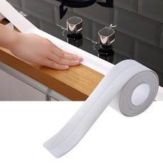 防水防霉縫隙貼 加長加量版 美縫貼 防水貼 防霉膠帶 廚房接縫貼 隙縫貼 浴室, 1個, 白色