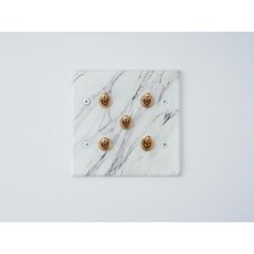 switchpapa 開關插座，工業風北歐風無印風大理石紋復古黃銅開關系列【快速出貨】, 復古黃銅5開關, 復古黃銅