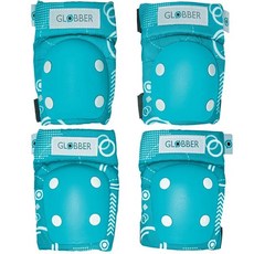 GLOBBER EVO 兒童護具組(護肘 護膝), 1個, (護肘+護膝)-幾何藍綠, 幾何藍綠