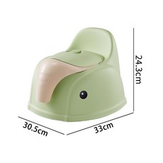DFMEI 兒童坐便器男寶女寶嬰兒尿盆便盆小孩訓練如廁馬桶卡通小象座便器, 綠色:如圖