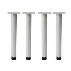 Reform Plus圓形調節腳 300mm 鋼材家具腳, 白色, 4個