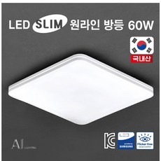 LED 국내산 슬림 원라인 방등 50W, 주광색